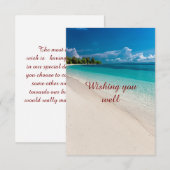 Wedding Enclosure Beach Card Insert (Vorne/Hinten)
