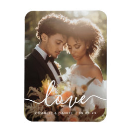 Wedding engagement photo love couples names date magnet