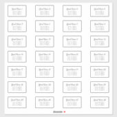 Wedding Envelope Adresse 28 Elegant Script Italic Aufkleber (Blatt)