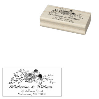 Wedding Envelope return address stamp Gummistempel