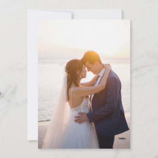 Wedding Eucalyptus Wreath Vertical  Save the Date  (Rückseite)