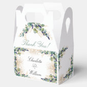 Wedding Eukalyptus gold Glitzer vielen Dank Geschenkschachtel (Geöffnet)