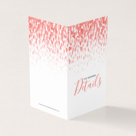 Wedding event details guest coral art schedule map