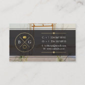 Wedding Event Photography Business Card Black Gold Visitenkarte (Rückseite)