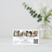 Wedding&Events Content Creator Fotos qr Code chic Visitenkarte (Stehend Vorderseite)