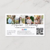 Wedding&Events Content Creator Fotos qr Code chic Visitenkarte (Vorderseite)