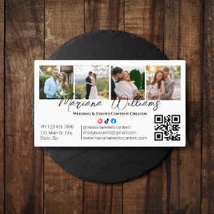 Wedding&Events Content Creator Fotos qr Code chic Visitenkarte