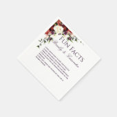 Wedding Fall Floral White Fun Fakten Serviette (Ecke)
