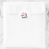 Wedding Family Of The Bride Runder Aufkleber (Tasche)