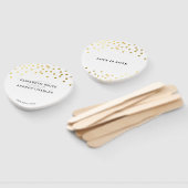 WEDDING FAN Moderne schicke Goldkonfetti Fächer (Non-assembled)