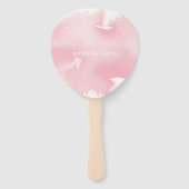 WEDDING FANN Stilvolle Aquarellfarben Rosa Fächer (Rückseite)