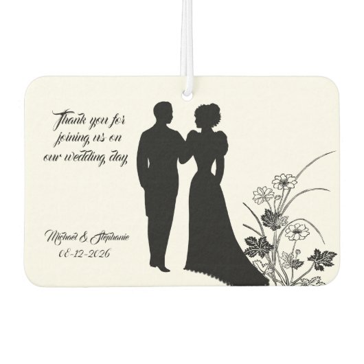 Wedding Favor Autolufterfrischer (Vorderseite)