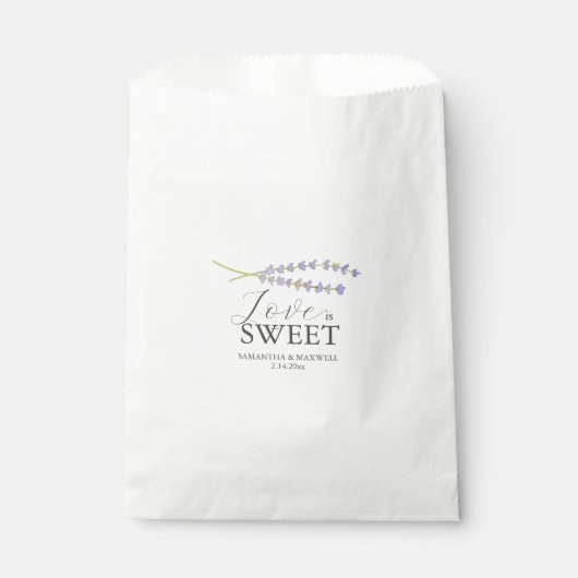 Wedding Favor Bags Lavender Geschenktütchen (Vorderseite)
