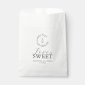 Wedding Favor Bags Love Is Sweet Monogrammed Geschenktütchen (Vorderseite)