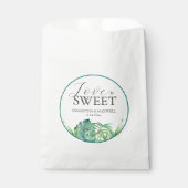 Wedding Favor Bags Wild Tropical Palm Love Sweet Geschenktütchen (Vorderseite)