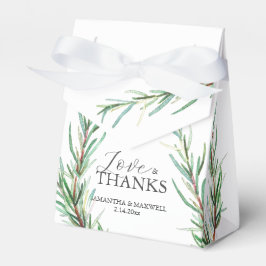 Wedding Favor Boxes Rosemary Greenery Geschenkschachtel