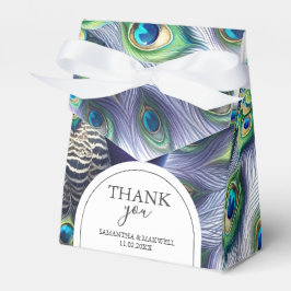 Wedding Favor Boxes Royal Peacock Geschenkschachtel