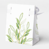 Wedding Favor Boxes Watercolor Greenery Geschenkschachtel (Rückseite)