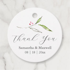 Wedding Favor Tags Watercolor Botanicals Geschenkanhänger