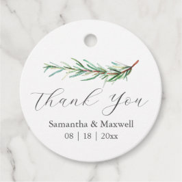 Wedding Favor Tags Watercolor Rosemary Branch Geschenkanhänger