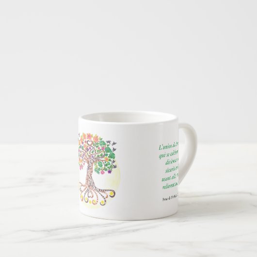 Wedding favors mandala trees of life espressotasse (Vorderseite Rechts)