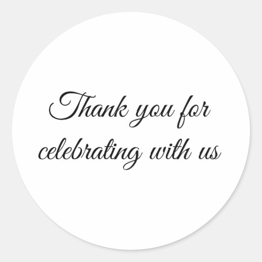 Wedding favour sticker (Vorderseite)