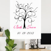 Wedding Finger Print Tree Poster (Heimbüro)