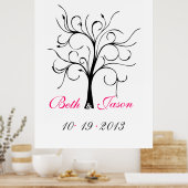 Wedding Finger Print Tree Poster (Küche)