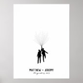 Wedding Fingerprint Balloon Gästebuch (Vorne)