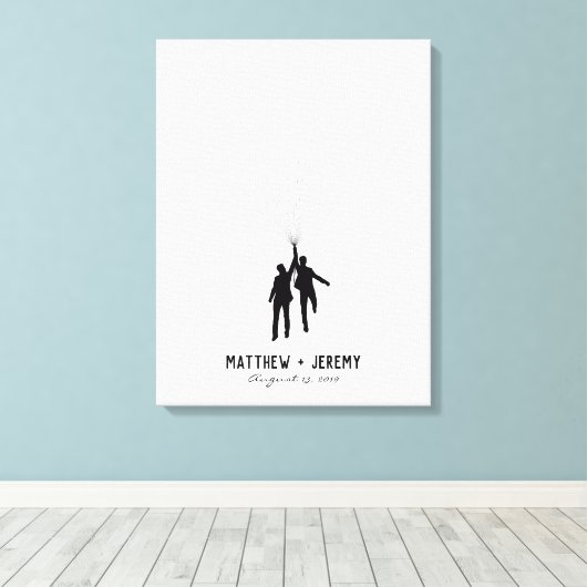 Wedding Fingerprint Balloon Gästebuch (Insitu (Holzboden))