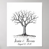 Wedding Fingerprint Guest Book Poster (Vorne)