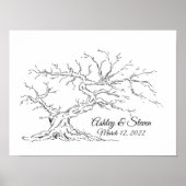 Wedding Fingerprint Tree Gästebuch (Vorne)