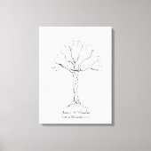 Wedding Fingerprint Tree Gästebuch - Leinwand (Vorderseite)