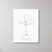Wedding Fingerprint Tree Gästebuch - Leinwand (Vorderseite)