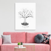 Wedding Fingerprint Tree Gästebuch - Leinwand (Insitu (Wohnzimmer))