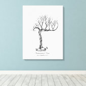 Wedding Fingerprint Tree Gästebuch - Leinwand (Insitu (Holzboden))