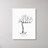 Wedding Fingerprint Tree Gästebuch - Leinwand (Vorderseite)
