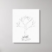 Wedding Fingerprint Tree Gästebuch - Leinwand (Vorderseite)