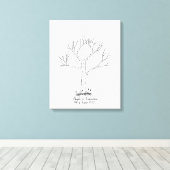 Wedding Fingerprint Tree Gästebuch - Leinwand (Insitu (Holzboden))