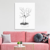 Wedding Fingerprint Tree Gästebuch - Leinwand (Insitu (Wohnzimmer))