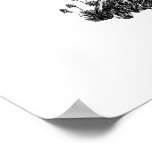 Wedding Fingerprint Tree Gästebuch - Poster (Ecke)