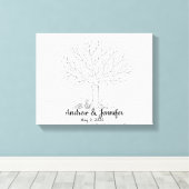 Wedding Fingerprint Tree Guest Book Alternative Leinwanddruck (Insitu (Holzboden))
