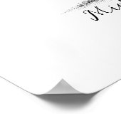 Wedding Fingerprint Tree Guest Book Alternative Poster (Ecke)