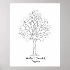 Wedding Fingerprint Tree Guest Book Alternative Poster