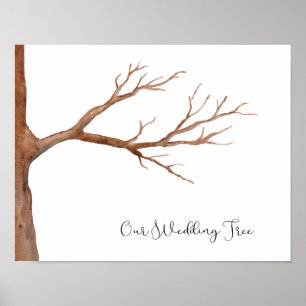 Wedding Fingerprint Tree Guest Book Alternative Poster