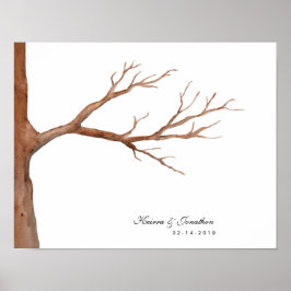 Wedding Fingerprint Tree Guest Book Alternative Poster