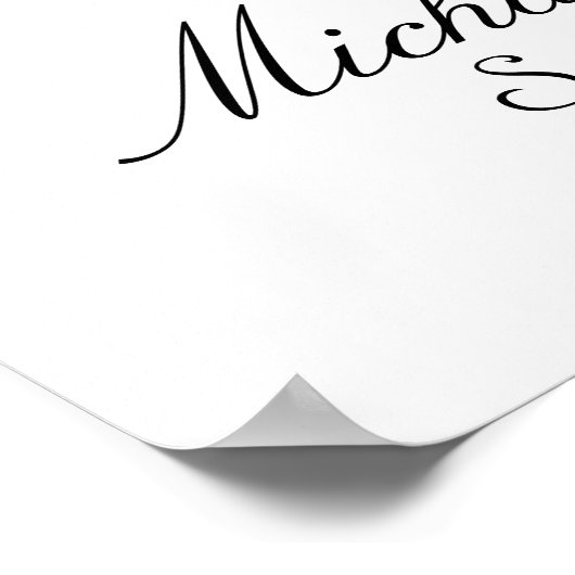 Wedding Fingerprint Tree Guestbook Poster (Ecke)