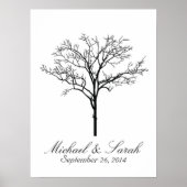 Wedding Fingerprint Tree Guestbook Poster (Vorne)