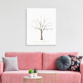 Wedding Fingerprint Tree - Klassisch Leinwanddruck (Insitu (Wohnzimmer))