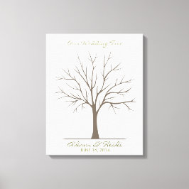 Wedding Fingerprint Tree - Klassisch Leinwanddruck